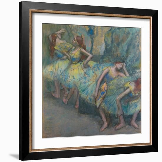 Ballet Dancers in the Wings, C.1890-1900-Edgar Degas-Framed Giclee Print