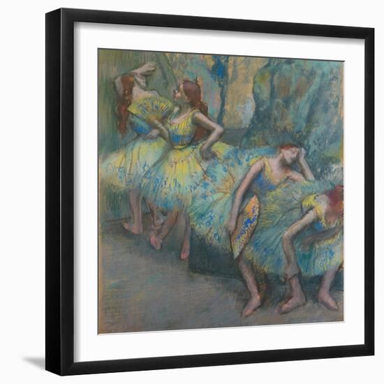 Ballet Dancers in the Wings, C.1890-1900-Edgar Degas-Framed Giclee Print