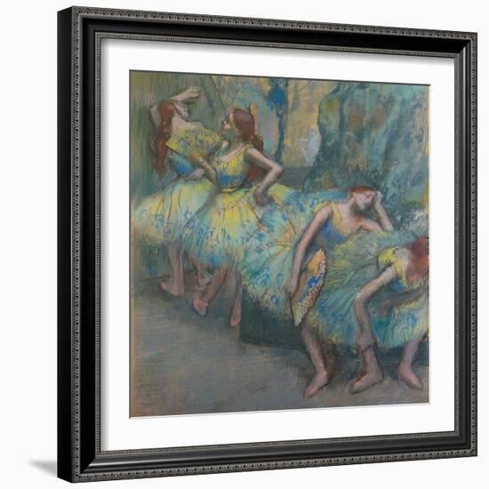 Ballet Dancers in the Wings, C.1890-1900-Edgar Degas-Framed Giclee Print