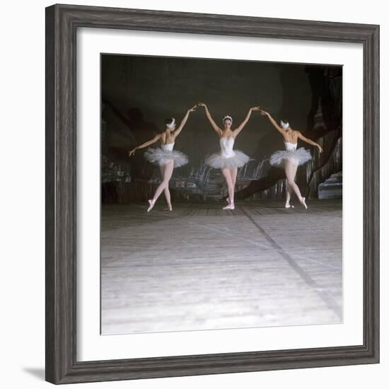 Ballet Dancers Performing a Scene from Swan Lake-null-Framed Photographic Print