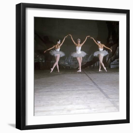 Ballet Dancers Performing a Scene from Swan Lake-null-Framed Photographic Print