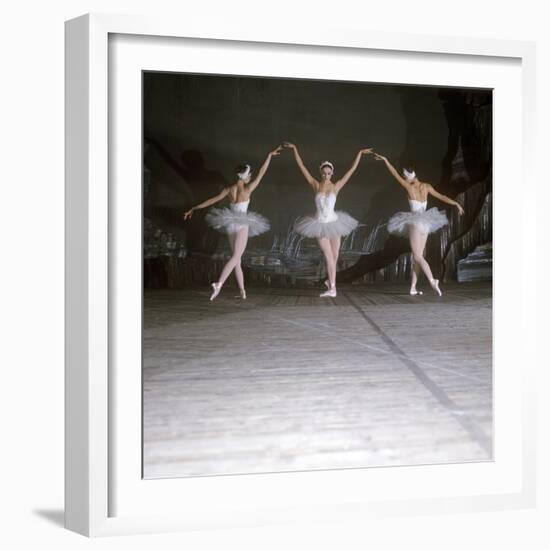 Ballet Dancers Performing a Scene from Swan Lake-null-Framed Photographic Print