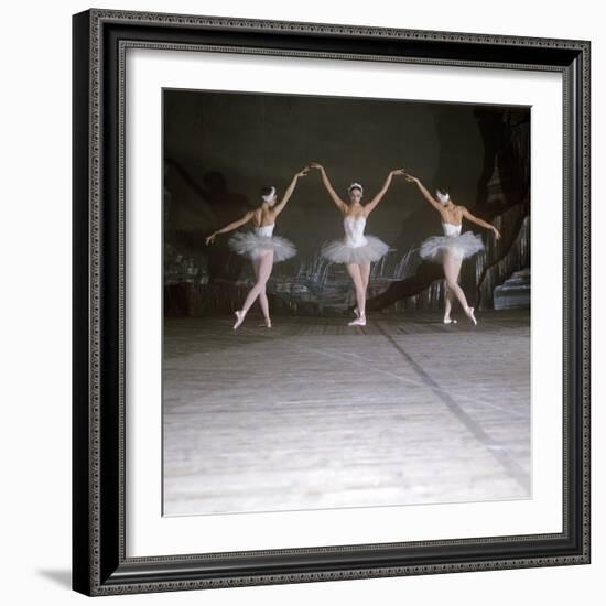 Ballet Dancers Performing a Scene from Swan Lake-null-Framed Photographic Print