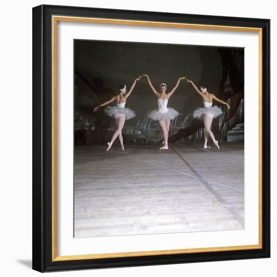 Ballet Dancers Performing a Scene from Swan Lake-null-Framed Photographic Print