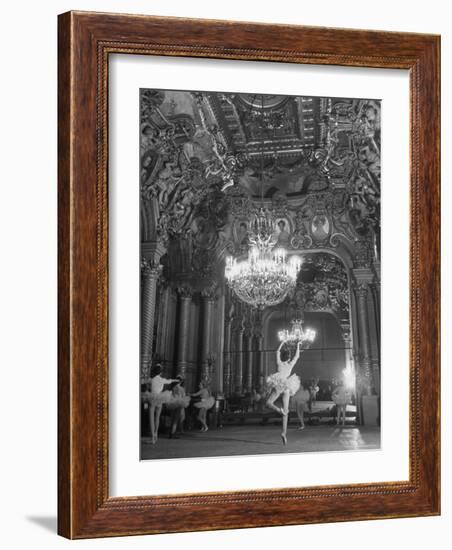 Ballet Dancers Rehearsing at the Opera-Walter Sanders-Framed Photographic Print