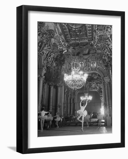 Ballet Dancers Rehearsing at the Opera-Walter Sanders-Framed Photographic Print