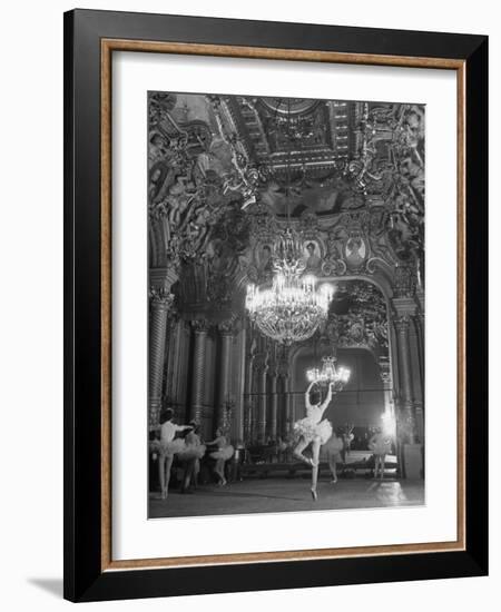 Ballet Dancers Rehearsing at the Opera-Walter Sanders-Framed Photographic Print