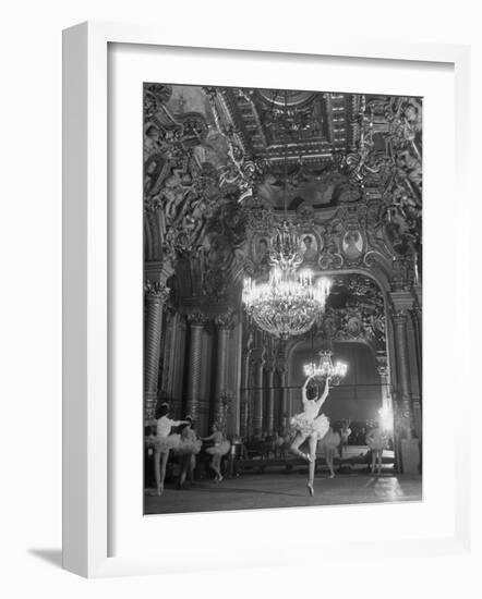 Ballet Dancers Rehearsing at the Opera-Walter Sanders-Framed Photographic Print