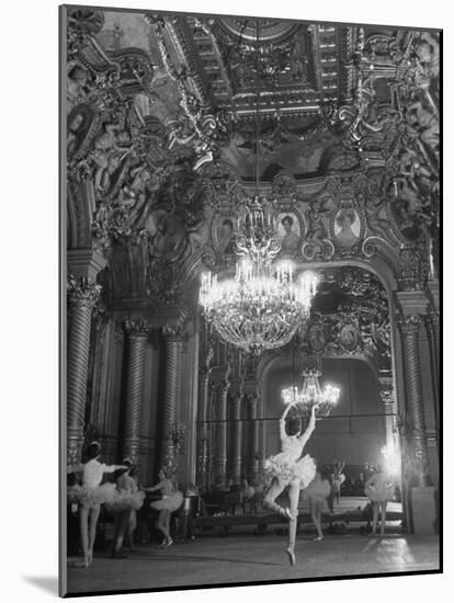 Ballet Dancers Rehearsing at the Opera-Walter Sanders-Mounted Photographic Print