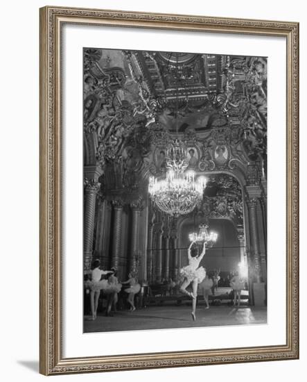 Ballet Dancers Rehearsing at the Opera-Walter Sanders-Framed Photographic Print