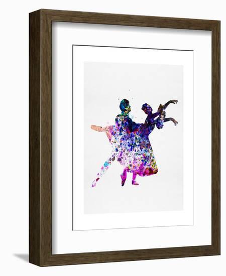 Ballet Dancers Watercolor 1-Irina March-Framed Art Print