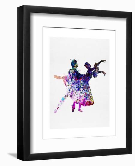 Ballet Dancers Watercolor 1-Irina March-Framed Art Print