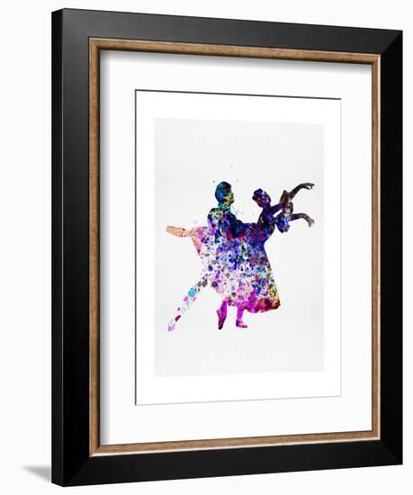 Ballet Dancers Watercolor 1-Irina March-Framed Art Print