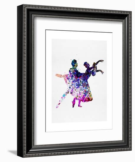 Ballet Dancers Watercolor 1-Irina March-Framed Art Print