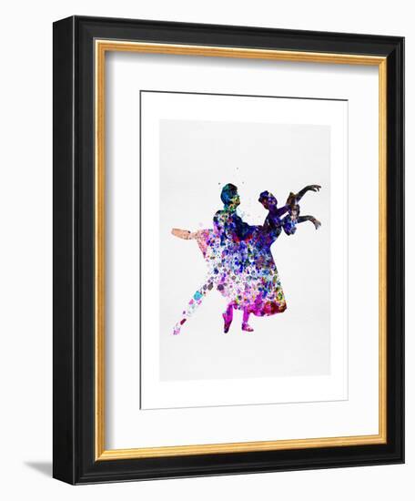 Ballet Dancers Watercolor 1-Irina March-Framed Art Print