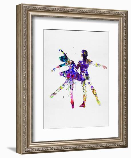 Ballet Dancers Watercolor 2-Irina March-Framed Premium Giclee Print