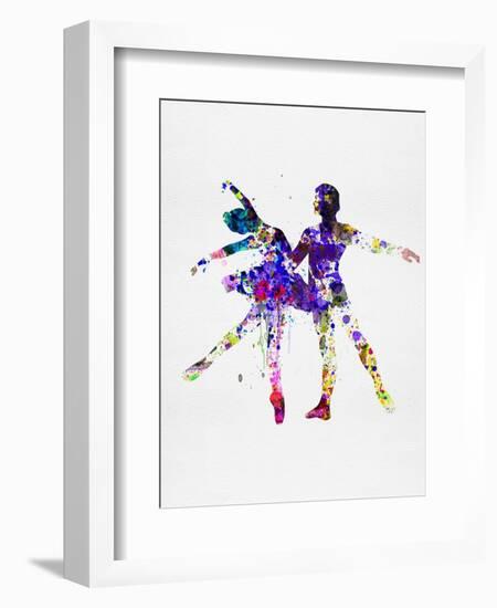 Ballet Dancers Watercolor 2-Irina March-Framed Premium Giclee Print