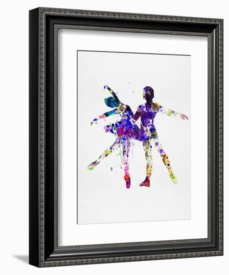 Ballet Dancers Watercolor 2-Irina March-Framed Art Print