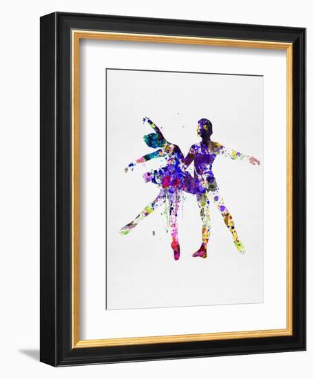 Ballet Dancers Watercolor 2-Irina March-Framed Art Print