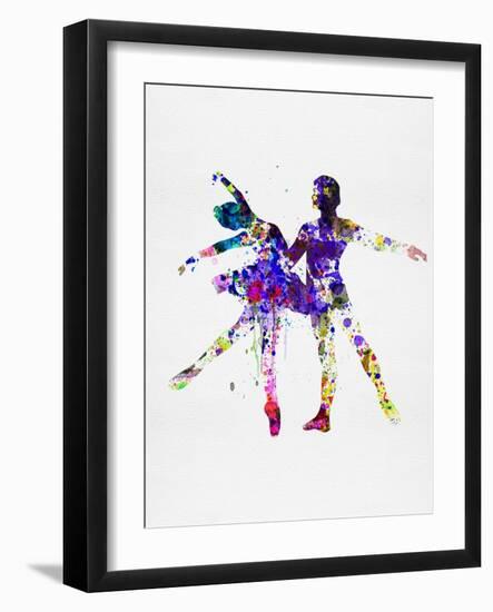 Ballet Dancers Watercolor 2-Irina March-Framed Art Print