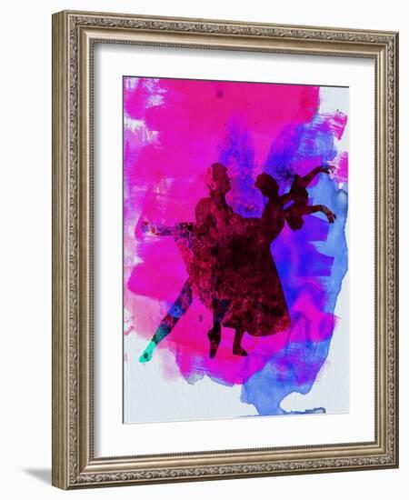 Ballet Dancers Watercolor 3-Irina March-Framed Art Print