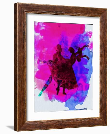 Ballet Dancers Watercolor 3-Irina March-Framed Art Print