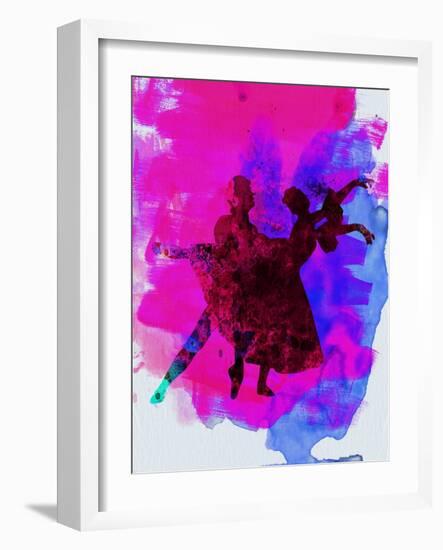 Ballet Dancers Watercolor 3-Irina March-Framed Art Print
