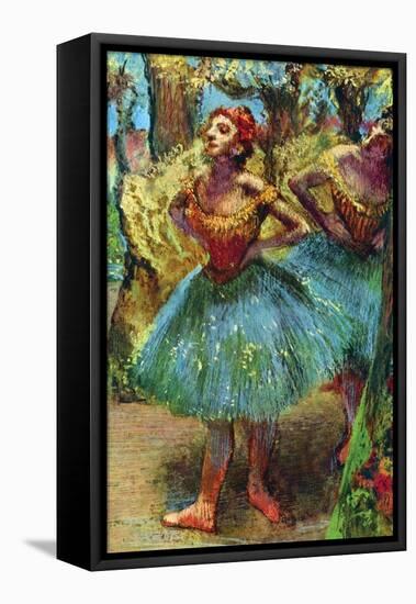Ballet Dancers-Edgar Degas-Framed Stretched Canvas