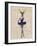 Ballet Deer in Blue-Fab Funky-Framed Art Print