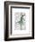 Ballet Deer in Green-Fab Funky-Framed Art Print