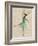 Ballet Deer in Green-Fab Funky-Framed Art Print