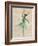 Ballet Deer in Green-Fab Funky-Framed Art Print