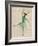 Ballet Deer in Green-Fab Funky-Framed Art Print