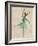 Ballet Deer in Green-Fab Funky-Framed Art Print