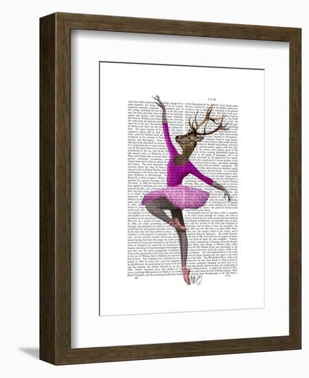 Ballet Deer in Pink-Fab Funky-Framed Art Print