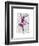 Ballet Deer in Pink-Fab Funky-Framed Art Print