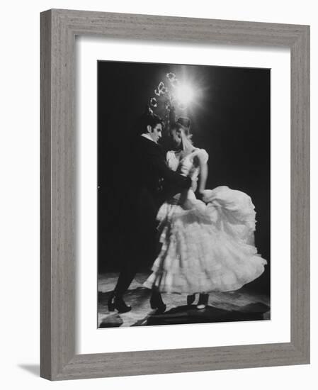 Ballet Espanol Couple Dancing at Charity Ball-null-Framed Photographic Print