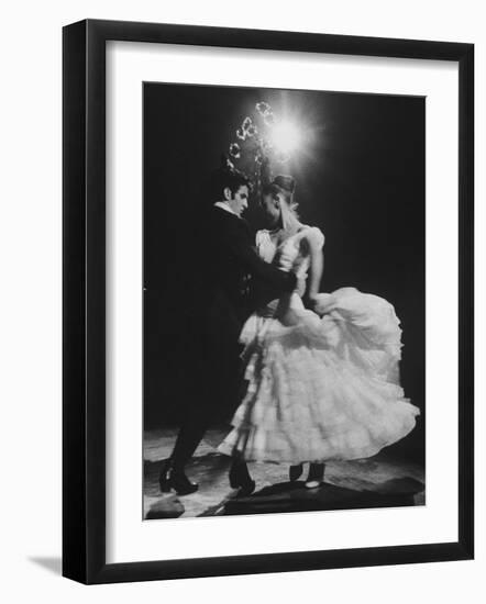 Ballet Espanol Couple Dancing at Charity Ball-null-Framed Photographic Print