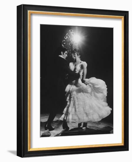 Ballet Espanol Couple Dancing at Charity Ball-null-Framed Photographic Print