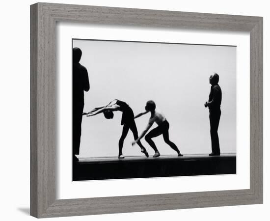 Ballet Master George Balanchine Directing Rehearsal of NYC Ballet Production, Violin Concerto-Gjon Mili-Framed Premium Photographic Print