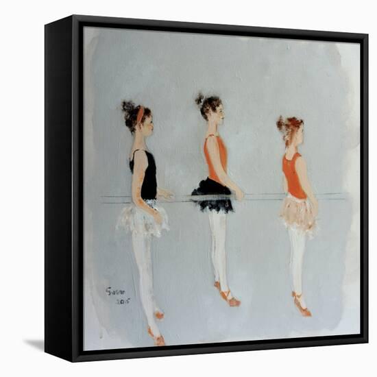 Ballet Practice 2015-Susan Adams-Framed Premier Image Canvas