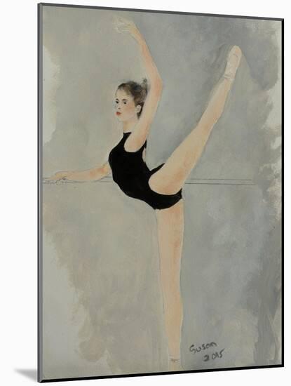 Ballet Practice at Bar-Susan Adams-Mounted Giclee Print