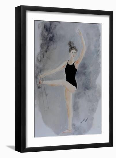 Ballet Practice at the Bar 2015-Susan Adams-Framed Giclee Print