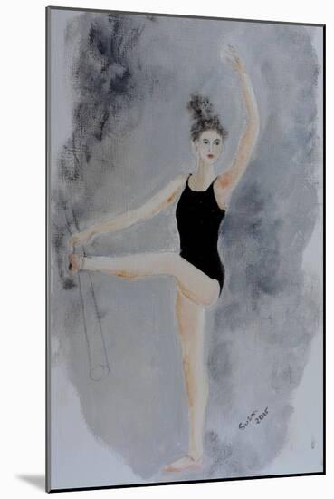 Ballet Practice at the Bar 2015-Susan Adams-Mounted Giclee Print