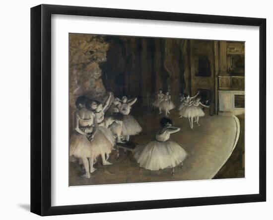 Ballet Rehearsal,1874-Edgar Degas-Framed Art Print