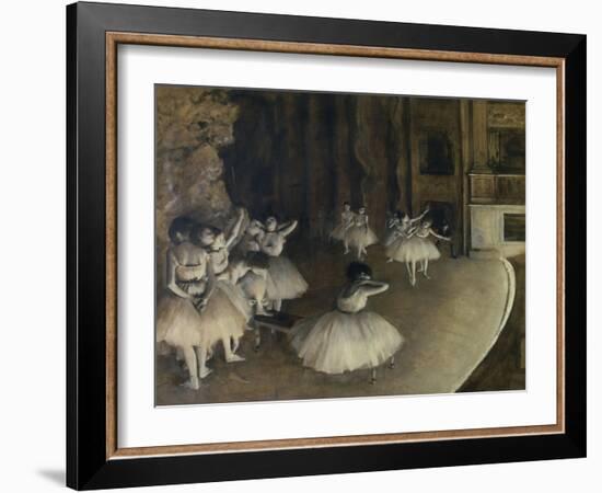 Ballet Rehearsal,1874-Edgar Degas-Framed Art Print