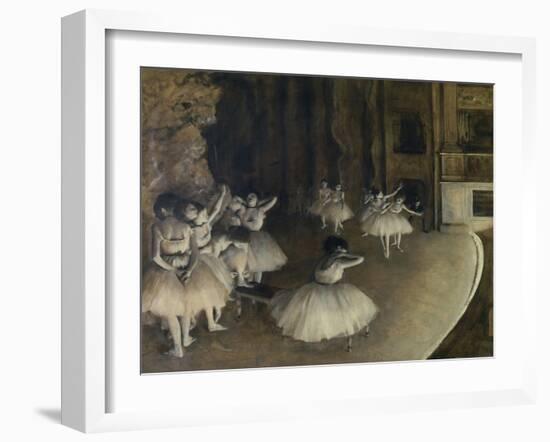 Ballet Rehearsal,1874-Edgar Degas-Framed Art Print