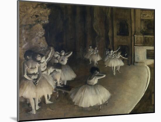 Ballet Rehearsal,1874-Edgar Degas-Mounted Art Print