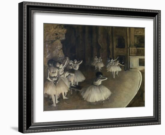 Ballet Rehearsal,1874-Edgar Degas-Framed Art Print