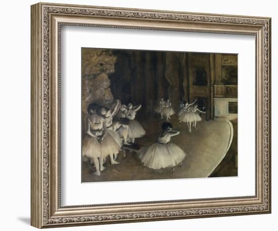 Ballet Rehearsal,1874-Edgar Degas-Framed Art Print